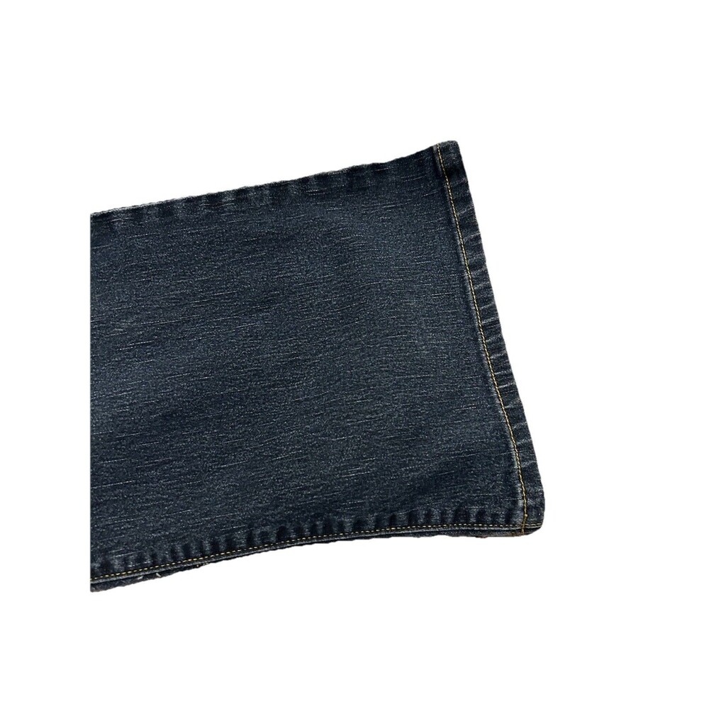 Women's Low Rise 90's Y2K Studded Crossover Waistband Flare Dark Jeans Sz 31 / 9 - Picture 5 of 10